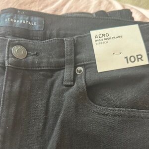 Aeropostale Black High Rise Flare Jeans